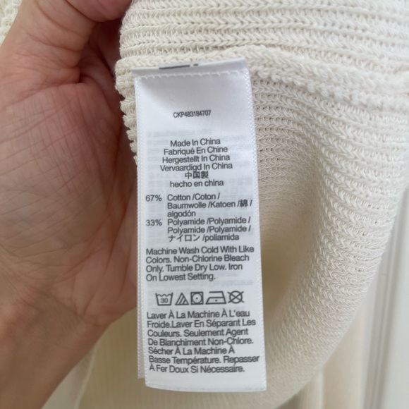 Madewell Ivory Flare Sleeve V-Neck Sweater - Picture 5 of 7